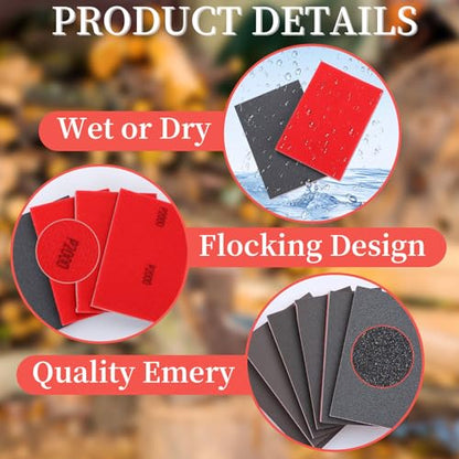 600 Grit Sanding Sponge Set for Wood - style: 600Grit