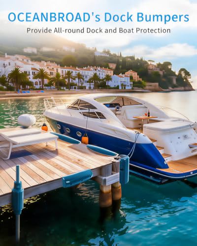 OCEANBROAD Dock Fender Bumpers, 17" Horztial Dock Bumpers for Edge Side - color: Ocean Blue, style: 2 Pack
