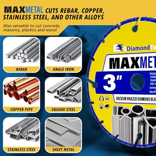 3" Diamond Saw Wheel for Metal Cutting, 1 PC - size: 3"