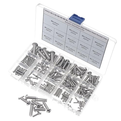 Metric M2.5-M8 304 Stainless Steel Button Head Socket Cap Screw Kit