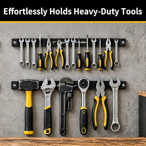 GRENPRO Double-Sided Magnetic Tool Holder, 12" Magnetic Tool Bar, 110 lb - size: 12inch