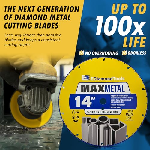 14" Diamond Saw Wheel for Metal Cutting, 1 PC - size: 14"