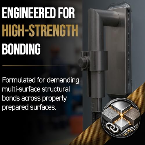 AWF PRO Epoxy, Structural Adhesive, Bonds to Metal, Wood, Concrete, & Composites, Two-Part High-Strength Formula, UL 94 HB Classified, 50 mL Dual Cartridge, Black, 50 mL (1.69 fl oz), Pack of 1
