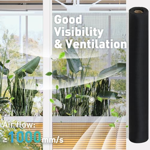 304 Stainless Steel Mesh Window Screen Roll,35IN x 10FT - color: Black, size: 35IN x 10FT