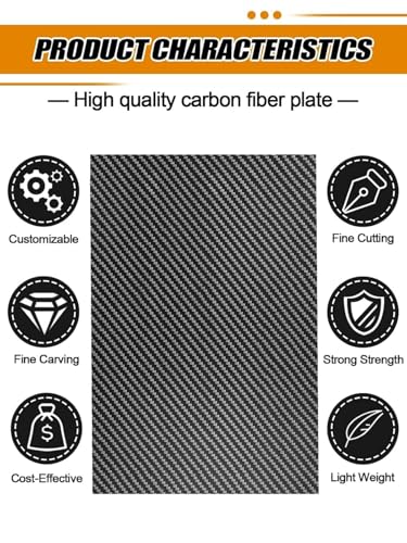 Carbon Fiber Sheet, 100×250 MM 0.5mm 1.0mm 1.5mm 2mm 3.0mm 4.0mm, 3K Full Carbon Fiber Board 100% Twill Weave Glossy Surface Carbon Fiber Plate - size: 100×250×4MM, style: Twill Weave Glossy Surface
