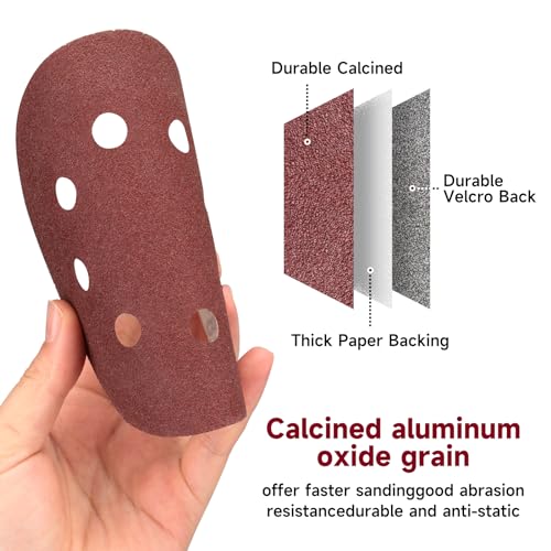 100PCS 5 Inch Sanding Discs 120 Grit Sandpaper for Orbital Sander - style: Aluminum oxide