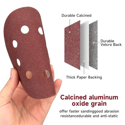 100PCS 5 Inch Sanding Discs 60 Grit Sandpaper for Orbital Sander - style: Aluminum oxide