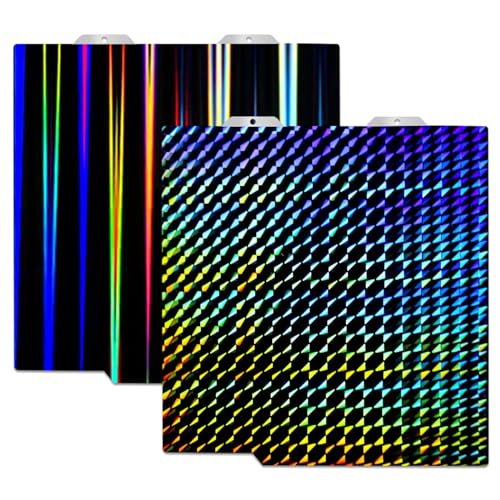 for Bambu Lab A1 Mini 3D Printer H1H Build Plate, Double Sided Sheet Heated Bed Spring Steel Flexible Platform 184X184mm,Light Beam+Phantom,Smooth and Colorful Plate for 3D Printer Accessories - color: Light beam+Phantom