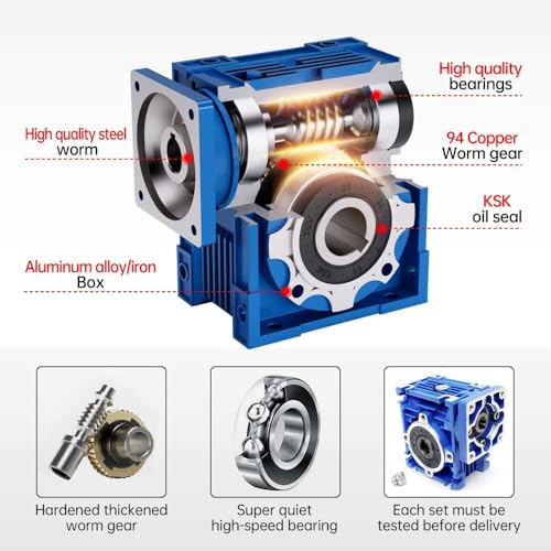 CNCTOPBAOS NMRV040 Worm Gear Reducer Gearbox 30:1 for Nema34 Stepper Motor - style: 30:1