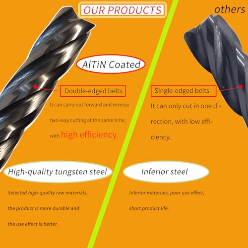 1/4" Carbide End Mill, Extra Long, 4" Overall Length, 4 Flute, AlTiN Coated - size: 1/4"*1-1/2"*4”