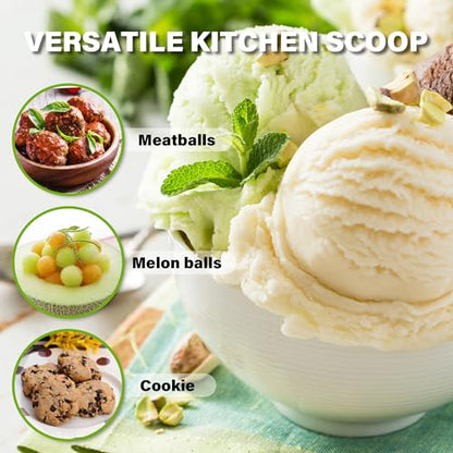 Cookie Scoop 1 Tbsp for Baking, Professional Stainless Steel Ice Cream Scoop 35mm, Melon Baller Meatball Scoop, Good Soft Grips, Quick Trigger Release, 15ml (1 Tablespoon) - size: 1 tbsp (35 mm)