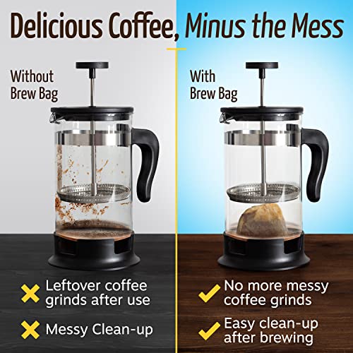 IMPRESA Non-Woven French Press Filter Bags, 4"x 6" Inch Disposable Coffee Brewing Bags, Tea Strainers & Cold Brew Filters, 200 Pack - size: 200 Pack (4"x 6")