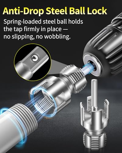 2-Piece PVC Pipe Threading Tool, 1/2 and 3/4 Inch - size: 1/2+3/4