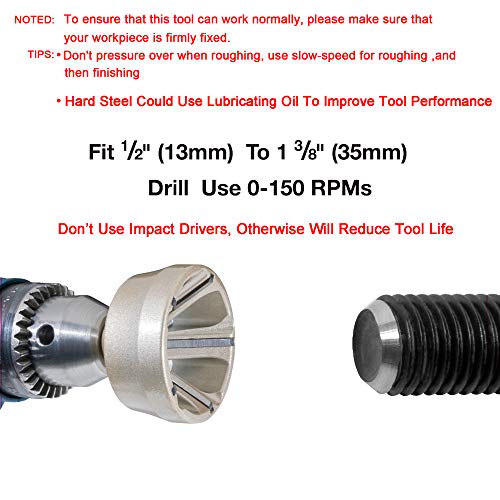 ORXPLUS Tools Tungsten Carbide Deburring Chamfer Tool 1/2"-1-3/8"(13-35mm) - size: Deburring Drill Bit 13mm-35mm