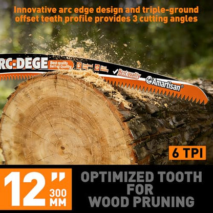 Amartisan 5-Piece Arc Edge Saw Blades - size: Arc Edge Wood Pruning Saw Blades (12 Inch)