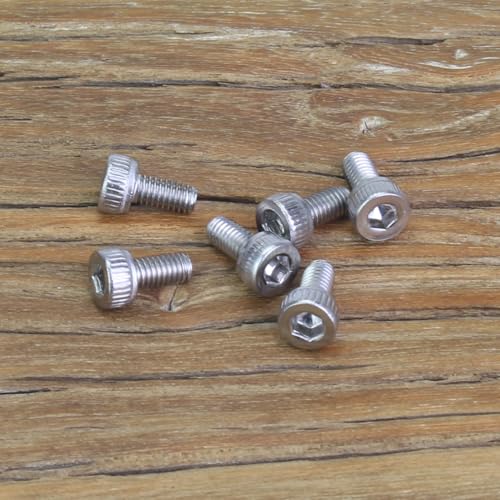 105 Pieces M3 x 6mm Socket Head Cap Screws, Thread Pitch 0.5mm, Sutemribor M3 Screws, 304 Stainless Steel, Fully Threaded, Silver - size: M3 x 6mm, style: Socket Head