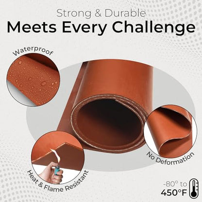 Exactly Rubber - Fiber Reinforced Silicone Sheet, 70A Durometer Silicone Mat, 500°F Temperature-Resistant Rubber Sheet, 1300 PSI Tensile Strength Rubber Mat, Made in The USA, Red, 1/16 x 12" x 18" - size: 1/16 x 12 x 18