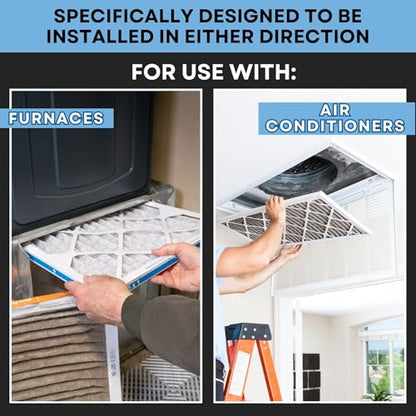 Perfect Aire Elite Air Filter MERV 13 - Electrostatically Charged Pleated Dual Airflow HVAC Filter - Lasts 90 Days (2 Pack, 20x25x1) - size: 25" x 20" x 1", style: 2 Pack