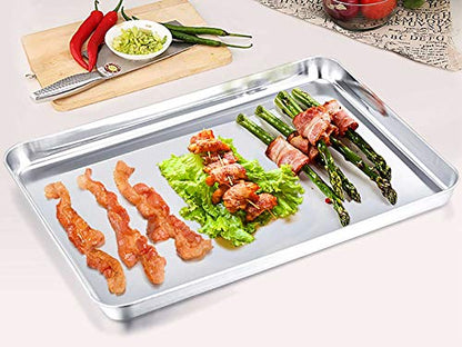 TeamFar Baking Sheet Pan, Cookie Sheet Set of 2, 16" & 12.4" - size: 16" & 12.4"