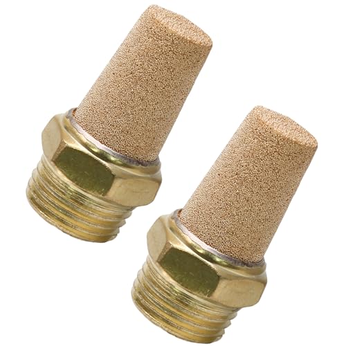 Zorfeter Pneumatic Brass Exhaust Muffler Filter, 1/2" NPT, 2pcs - size: 1/2"Male