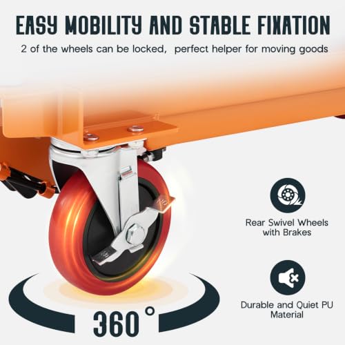SPECRAFT 550 Lbs Hydraulic Lift Table Cart - color: Orange