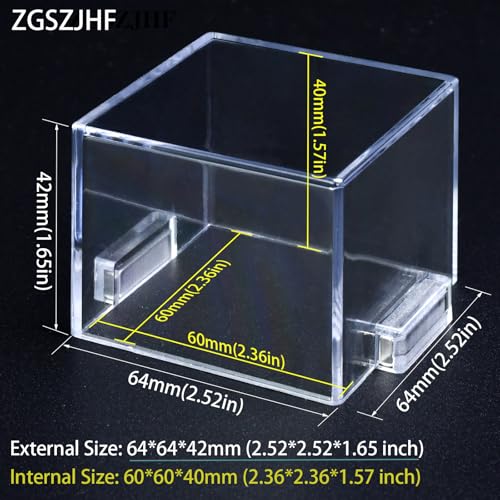 Strong Magnet Magnetic Push Button Switch Protective Cover Dustproof Waterproof Transparent for Computer Cocket Emergency Stop Button Square 64 * 64 * 42mm ﻿ - color: Square Hole: 64*64*42mm