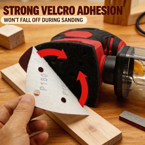 40 Pack 11 Hole Mouse Sander Sandpaper 2 Pack Replacement Pads Hook Loop Sanding Discs 60 80 120 240 Grit Sand Paper for Wood Furniture Dust Extraction