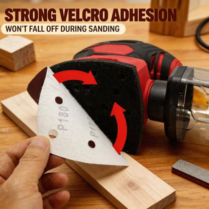 40 Pack 11 Hole Mouse Sander Sandpaper 2 Pack Replacement Pads Hook Loop Sanding Discs 60 80 120 240 Grit Sand Paper for Wood Furniture Dust Extraction