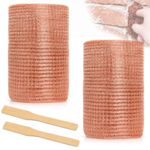 5" x 100 Ft Copper Mesh Roll, Double Layer Pure Copper Wire Mesh，Easy Cut - color: copper, size: 5" x 50ft