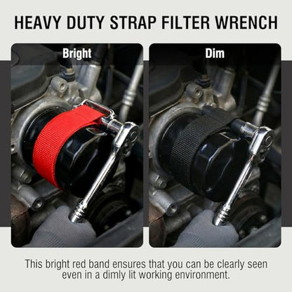 Heavy-duty oil filter wrench, Oil filter removal tool, 3/8 & 1/2 in Drive