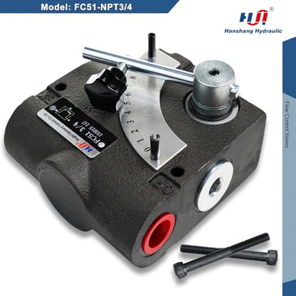 Hydraulic Adjustable Flow Directional Control Valve (3/4" NPT Port, 30 GPM, FC51 without Relief) - size: 3/4" NPT Port, 30 GPM, style: FC51 without Relief