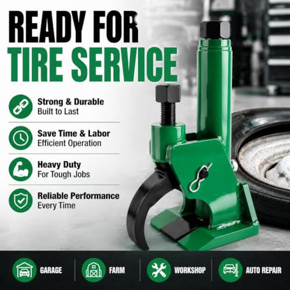 Manual Tire Bead Breaker, Adjustable Hammer Tires Changer Fit for 38 and 42 inches Tire Operation, ATV, Golf Cart, Tractors, Trucks, Heavy Duty Tires Repair (Green(Manual)) - color: Green(Manual)