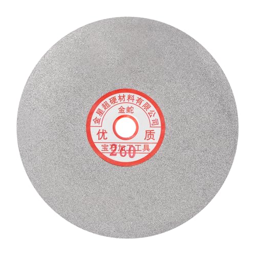 uxcell Diamond Sanding Grinding Disc, 6-Inch (150mm) Grit 260 5/8" Arbor Hole, Flat Lap Disk Polishing Discs Abrasive Wheel for Gemstone Tile Porcelain Glass Stone Metal - size: Grit 260