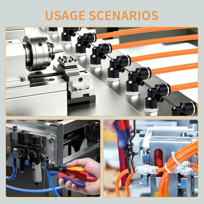 Air Line Removal Tool with 8Pcs Male Elbow Push to Connect Fittings