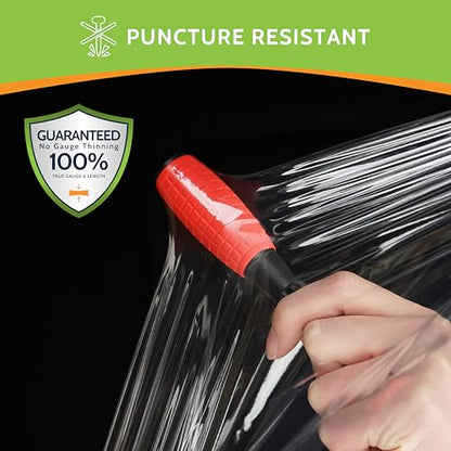 PSBM Stretch Wrap, 256 Rolls 12 Inch x 1500 Feet 80 Gauge Heavy Duty up to 800% Ultimate Stretch Clear Plastic Wrap Industrial Strength Shrink Film for Moving, Packing & Shipping - size: 256 Pack, style: 80 Gauge