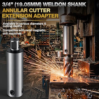 Annular Cutter Extension 4''/100mm for 3/4" Weldon Shank - size: 4''/100mm