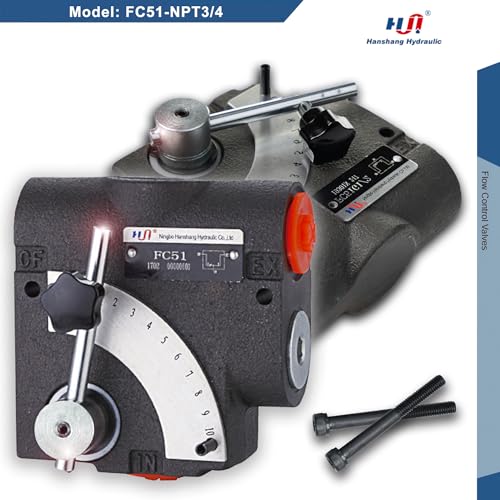 Hydraulic Adjustable Flow Directional Control Valve (3/4" NPT Port, 30 GPM, FC51 without Relief) - size: 3/4" NPT Port, 30 GPM, style: FC51 without Relief