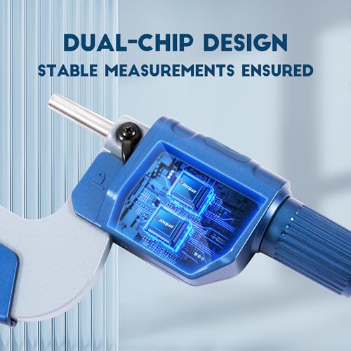 Dasqua Precision Professional 2-3'' Digital Outside Micrometer with Carbide Tip Measuring Tool Metric/inch Conversion - color: Digital, size: 2-3"