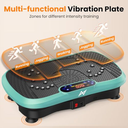 AXV Vibration Plate Exercise Machine Fitness Platform Body Vibrating Board - color: SLIM.GREEN