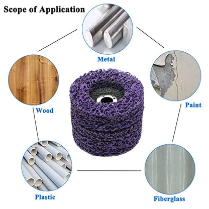 Lamsion Rust Remover Wheel & Strip Disc for Angle Grinder, 5Pack, 4" x 60# - size: 5Pack - 4" x 60#