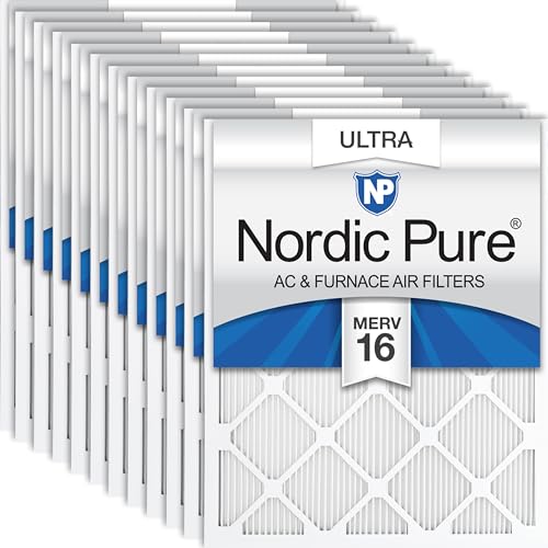 Nordic Pure 20x24x1 Pleated Ultra MERV 16 AC Furnace Air Filters 12 Pack - style: MERV 16 Ultra