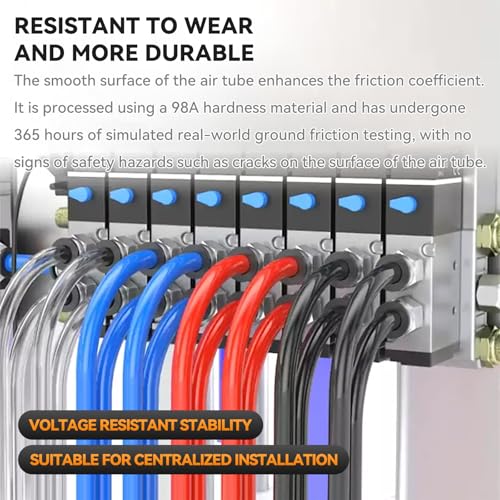 PNEUMATIC Black 6mm OD 4mm ID Polyurethane PU Air Hose Pipe Tube 10 Meter 32.8ft - color: Black, size: 6x4mm/32.8FT/10M