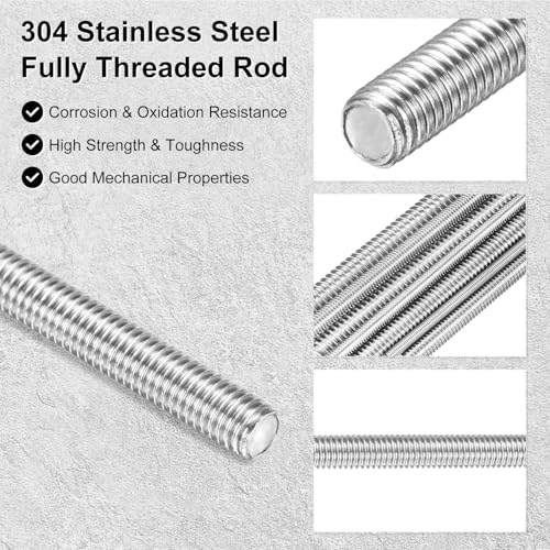 M METERXITY 5Pcs Fully Threaded Rod M4x170mm Right Hand Thread Bar Studs - size: M4x170mm