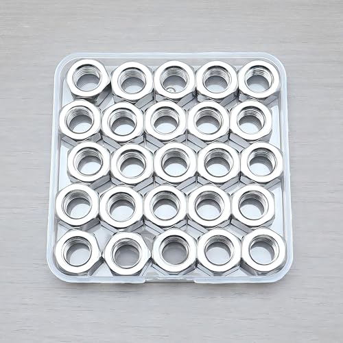 25Pcs 1/2-13 Hex Nuts, 304 Stainless 1/2 Nut, Coarse Thread 1/2 Nuts - size: SAE 1/2-13---25Pcs