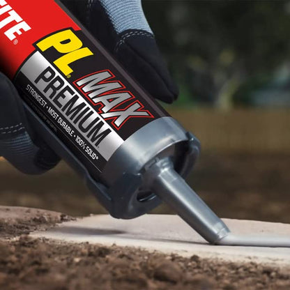 Loctite PL Premium Max Construction Adhesive, 9 fl oz Cartridge, 12 Pack - Versatile Construction Glue for Wood, Concrete, Stone & More - size: 12 Pack