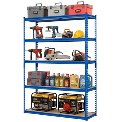 Heavy Duty Metal Adjustable Shelving Unit Storage Shelving - size: 48" W x 18" D x 72" H - Blue
