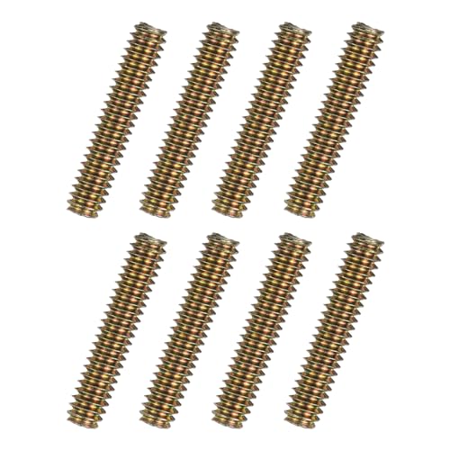 uxcell 12pcs Fully Threaded Rods 1/4x1-1/4 All Thread Studs Long Threaded Screw Carbon Steel for Furniture Garden Railing Mounting Assembly Fastening Frame Connection Colorful Zinc - size: 1/4x1-1/4"