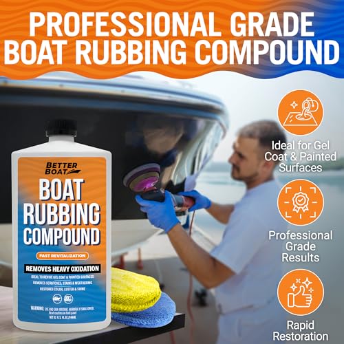 Marine Rubbing Compound, Fiberglass Buffing and Scratch Remover, Gelcoat