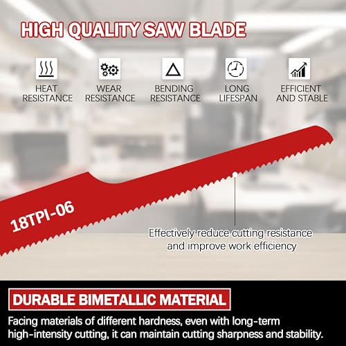 P4EV-6 Air Reciprocating Saw Blades for Ingersol Rand air Saw,4”18 TPI