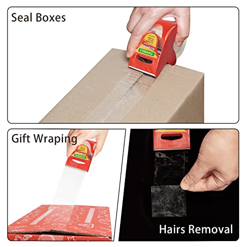 Packing Tape with Dispenser, Noiseless Packaging Tape for Shipping Moving